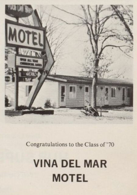 Vina Del Mar Motel - Houghton Lake High School - Bobcat Yearbook Class Of 1970